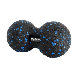 Duoball podwójna piłka do masażu 12cm, kolor czarno-niebieski, materiał EPP, REBEL ACTIVE