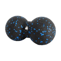 Duoball podwójna piłka do masażu 8cm, kolor czarno-niebieski, materiał EPP, REBEL ACTIVE