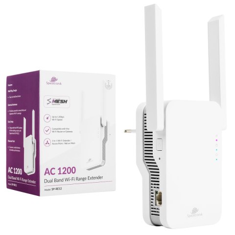 Repeater SP-RE12 MESH LAN/WAN Wi-Fi 5 AC1200
