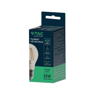 Żarówka LED Filament V-TAC 4W E27 A60 3xKlik Ściemnialna VT-2504 3000K 400lm