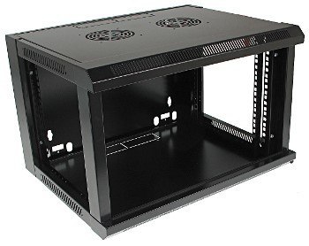 BOWI Szafa rack 19" 6U wisząca 600x450 RAL9004 drzwi s