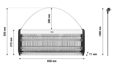 Lampa owadobójcza TEESA rażąca 36W(2x18W)