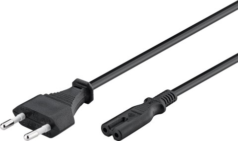 Kabel zasilający ósemka C7 Goobay czarny 1.5m