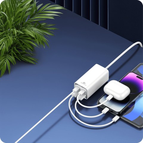 Ładowarka SR102 65W, 2x PD4+ USB-C, 2x QC3.0 USB-A