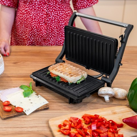 Panini grill TEESA, toster, opiekacz, 1000W, 3 pozycje