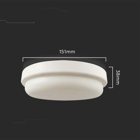 Plafon V-TAC 12W LED Okrągły 151x38mm IP54 VT-8095 4000K 1160lm