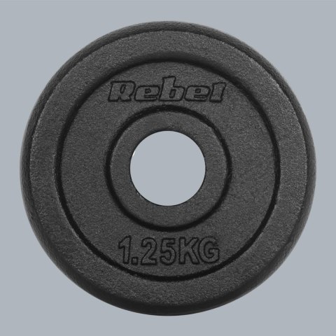 Zestaw obciążeń żeliwnych 4x1.25kg, otwór 31mm, talerz klasyczny, REBEL ACTIVE