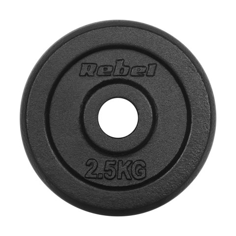 Zestaw obciążeń żeliwnych 4x2.5kg, otwór 31mm, talerz klasyczny, REBEL ACTIVE