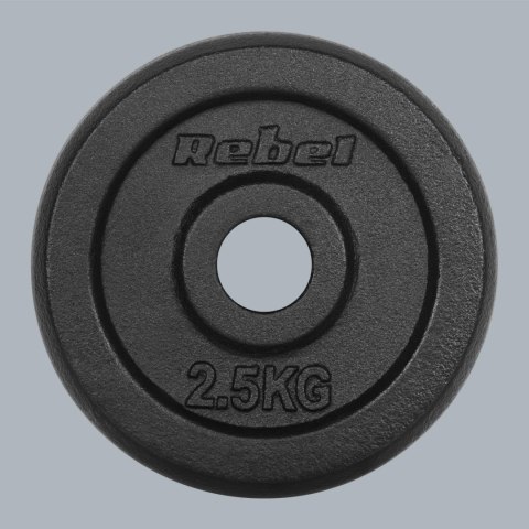 Zestaw obciążeń żeliwnych 4x2.5kg, otwór 31mm, talerz klasyczny, REBEL ACTIVE