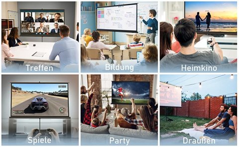 Ekran Projekcyjny ze Statywem Rozwijany 84" 4K