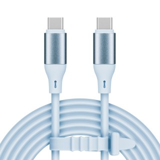 Kabel USB typu C - USB typu C 100 W 1 m silikonowy niebieski Kruger&Matz Basic