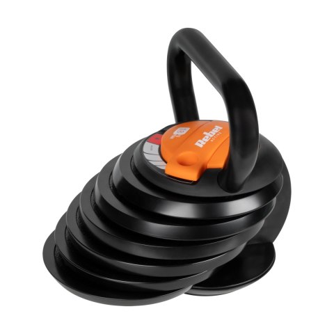 Kettlebell żeliwny automatyczny regulowany 18 kg REBEL ACTIVE