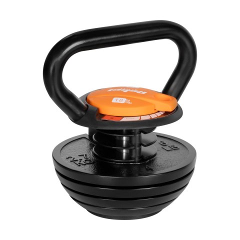 Kettlebell żeliwny automatyczny regulowany 18 kg REBEL ACTIVE