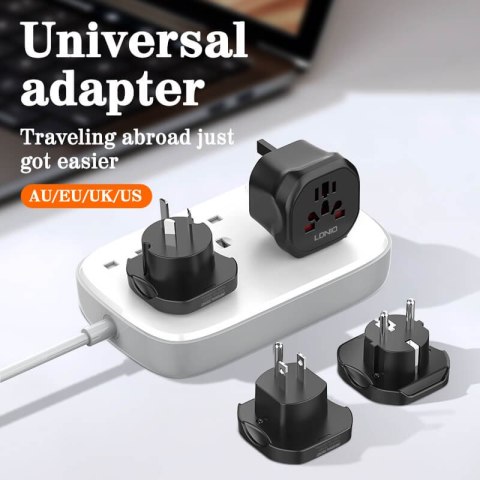 Uniwersalny adapter podróżny Z7 2500W UK EU US AU LDNIO