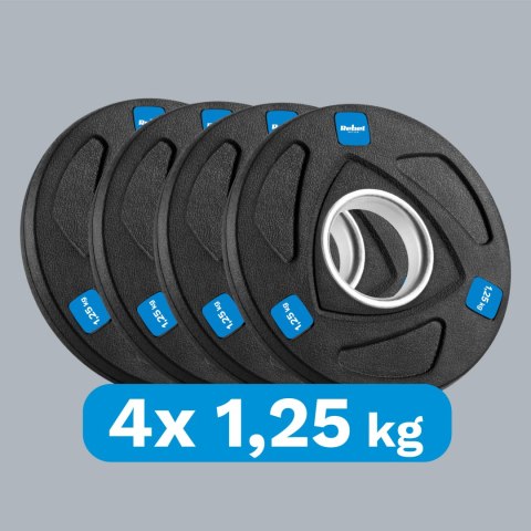 Zestaw obciążeń żeliwnych gumowanych 4x1.25kg, otwór olimpijski 51mm, REBEL ACTIVE