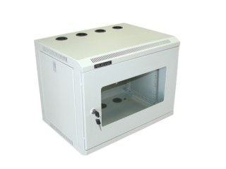 Szafa 19" wisząca ECO 8U 540x400 RAL7035 szkło