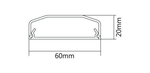 Listwa maskująca plastikowa biała 60x20x750mm