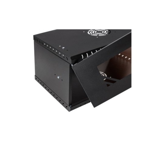 BOWI Szafa rack 19" 4U wisząca 450mm RAL9004 drzwi szk