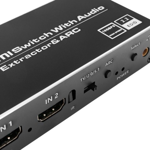 Extractor 2x HDMI-HDMI + Audio ARC 4K SPH-SAE07 SPACETRONIK