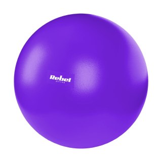 Mini piłka gimnastyczna do pilates rehabilitacyjna 25cm z pompką ręczną, kolor fioletowy, REBEL ACTIVE