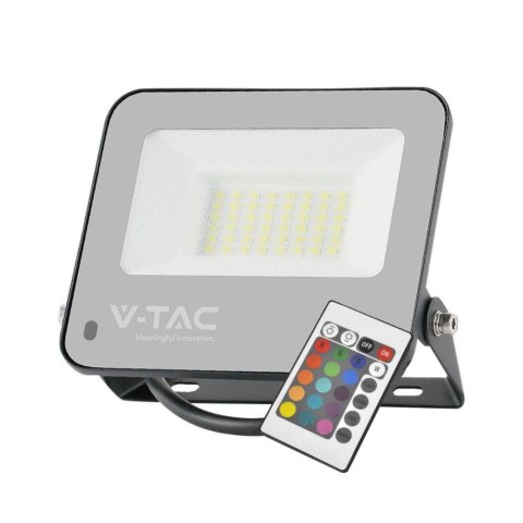 Projektor LED V-TAC 30W Czarny IP65 Pilot VT-44034 RGB+6500K 2310lm