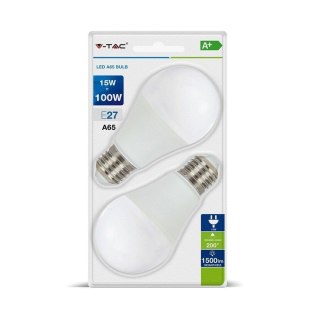 Żarówka LED V-TAC 15W E27 A60 (Blister 2szt) VT-2117 4000K 1500lm