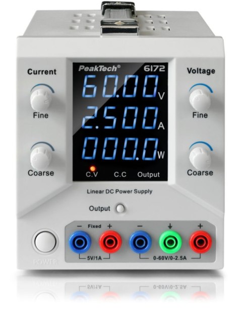 Zasilacz laboratoryjny 60V 2,5A PeakTech 6172 USB PEAKTECH