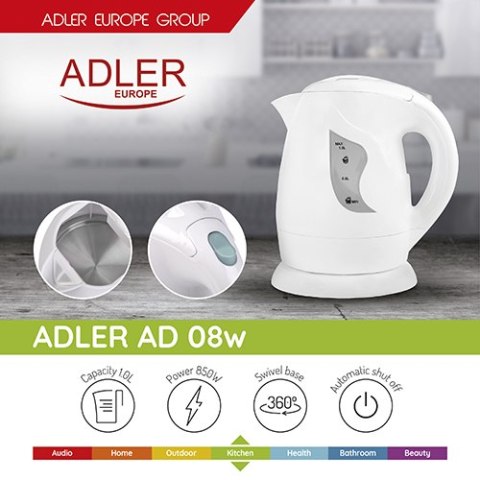 Adler Czajnik plastikowy 1,0 L