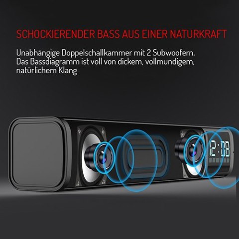 Adler Głośnik Soundbar z budzikiem