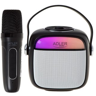 Adler Głośnik do karaoke z mikrofonem - SD/USB/AUX/Bluetooth