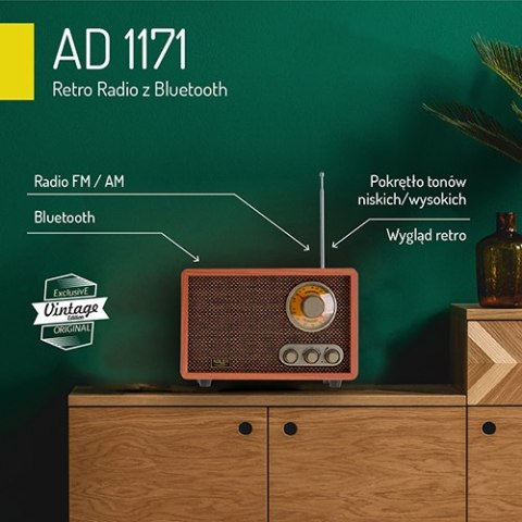 Adler Retro Radio z Bluetooth