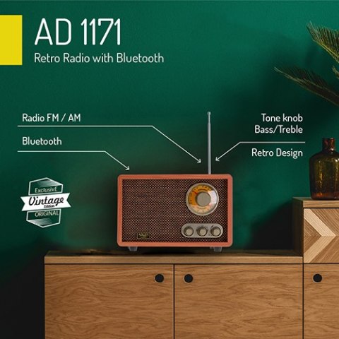 Adler Retro Radio z Bluetooth