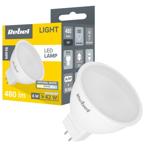 Lampa LED Rebel 6W, MR16, 4000K, 12V