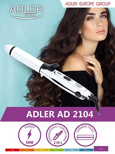 Adler Prostownica ceramiczna 2 w 1