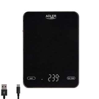 Adler Waga kuchenna 10kg ładowana przez USB