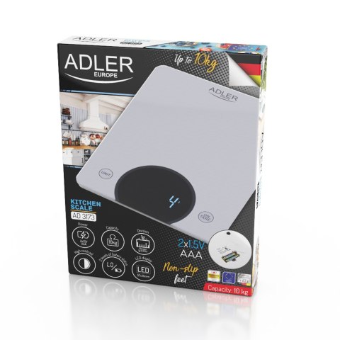 Adler Waga kuchenna - do 10kg - LED