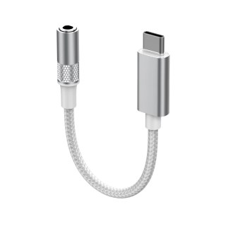 Adapter przejście USB-C na Jack 3,5mm z DAC biały LDNIO