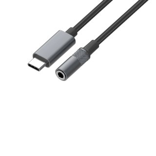 Adapter przejście USB-C na Jack 3,5mm z DAC szary LDNIO