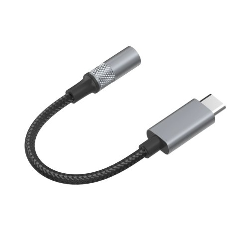 Adapter przejście USB-C na Jack 3,5mm z DAC szary LDNIO