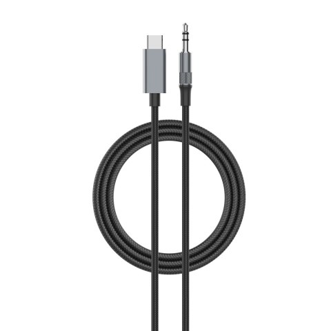 Kabel adapter DAC z USB-C na Jack 3,5mm 1m szary LDNIO