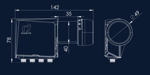 LNB Quad Inverto Premium Universal 40mm PLL Inverto