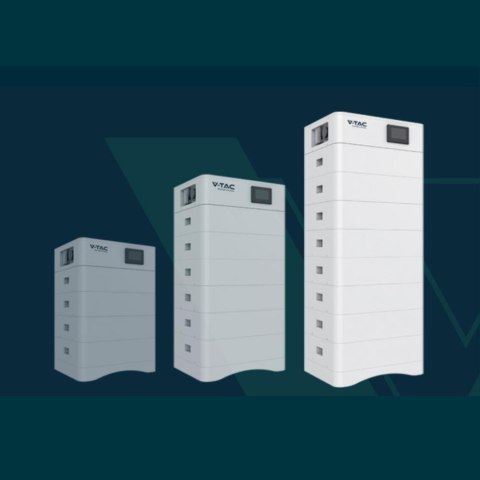 Modułowy Magazyn Energii V-TAC 5,12kWh LiFePO4 BMS IP65 51.2V OH-5K 10 Lat Gwarancji