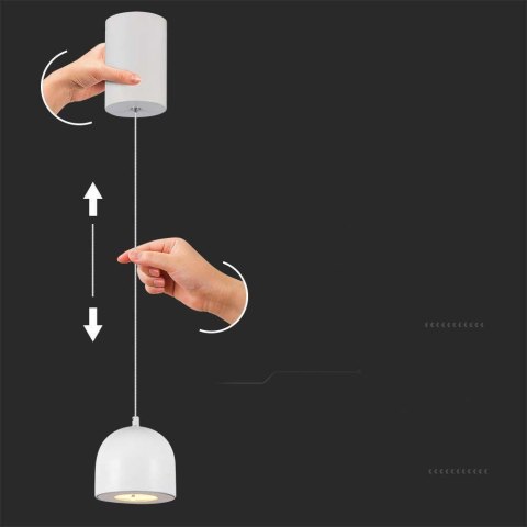 Oprawa Zwieszana V-TAC LED 8,5W 100cm Regulowana, Dotykowy włącznik Szara VT-7795 3000K 850lm