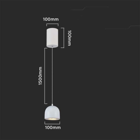 Oprawa Zwieszana V-TAC LED 8,5W 100cm Regulowana, Dotykowy włącznik Szara VT-7795 3000K 850lm