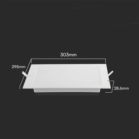 Panel Wpuszczany V-TAC 18W LED SAMSUNG CHIP Kwadrat 295x295mm VT-61024SQ-S 4000K 2640lm