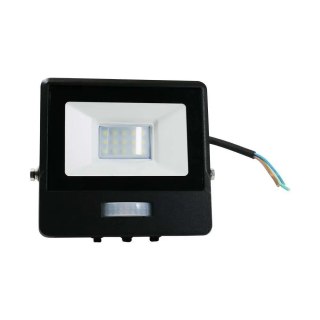 Projektor LED V-TAC 10W SAMSUNG CHIP Czujnik Ruchu Czarny Przewód 1M VT-118S-1 6400K 735lm 5 Lat Gwarancji