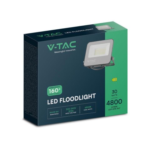 Projektor LED V-TAC 30W SAMSUNG CHIP Czarny 160Lm/W VT-44031 4000K 4800lm 5 Lat Gwarancji