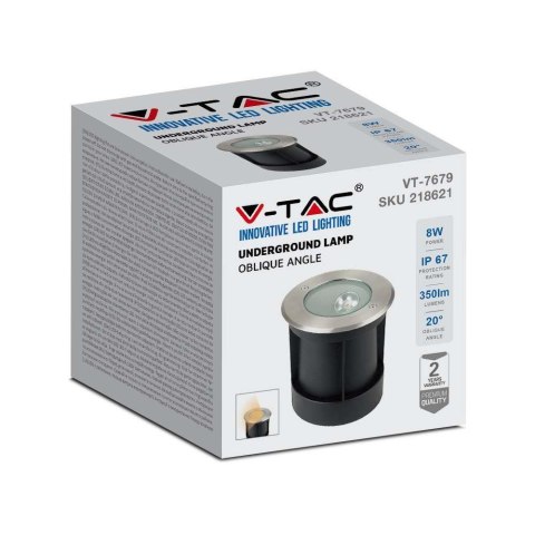 Oprawa Gruntowa Ogrodowa Najazdowa V-TAC 8W LED IP67 Asymetryczna 20st VT-7679 4000K 350lm