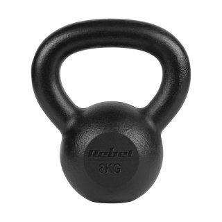 Kettlebell żeliwny 8kg, REBEL ACTIVE