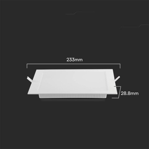 Panel Wpuszczany V-TAC 18W LED SAMSUNG CHIP Kwadrat 220x220mm VT-61018SQ-S 3000K 1850lm